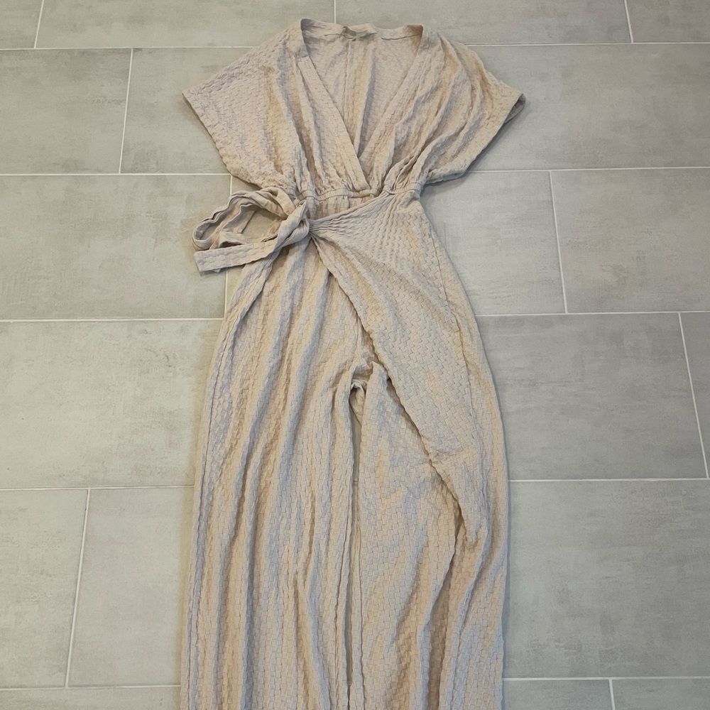 Free People Beach Isola One-Piece Maxi Jumpsuit Salt - Picture 4 of 10